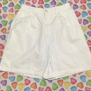Dockers Women’s White Denim High Waist Pleated Front Shorts